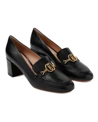 Bally Loafers & Ballerinas Black Goat Leather Pump Schwarz