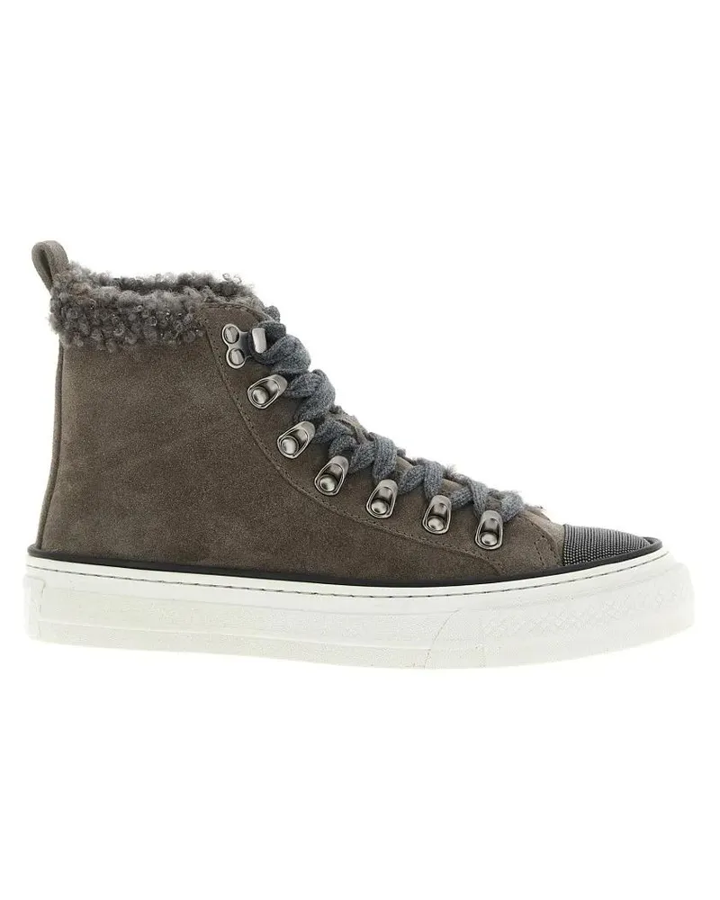 Brunello Cucinelli Low-Top Sneaker Precious Toe' Sneakers grau Grau