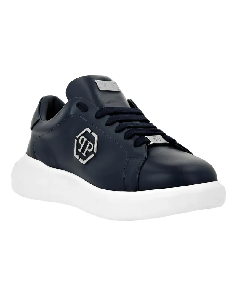 Philipp Plein Low-Top Sneaker Lo-Top Turnschuhe Hexagon blau Blau