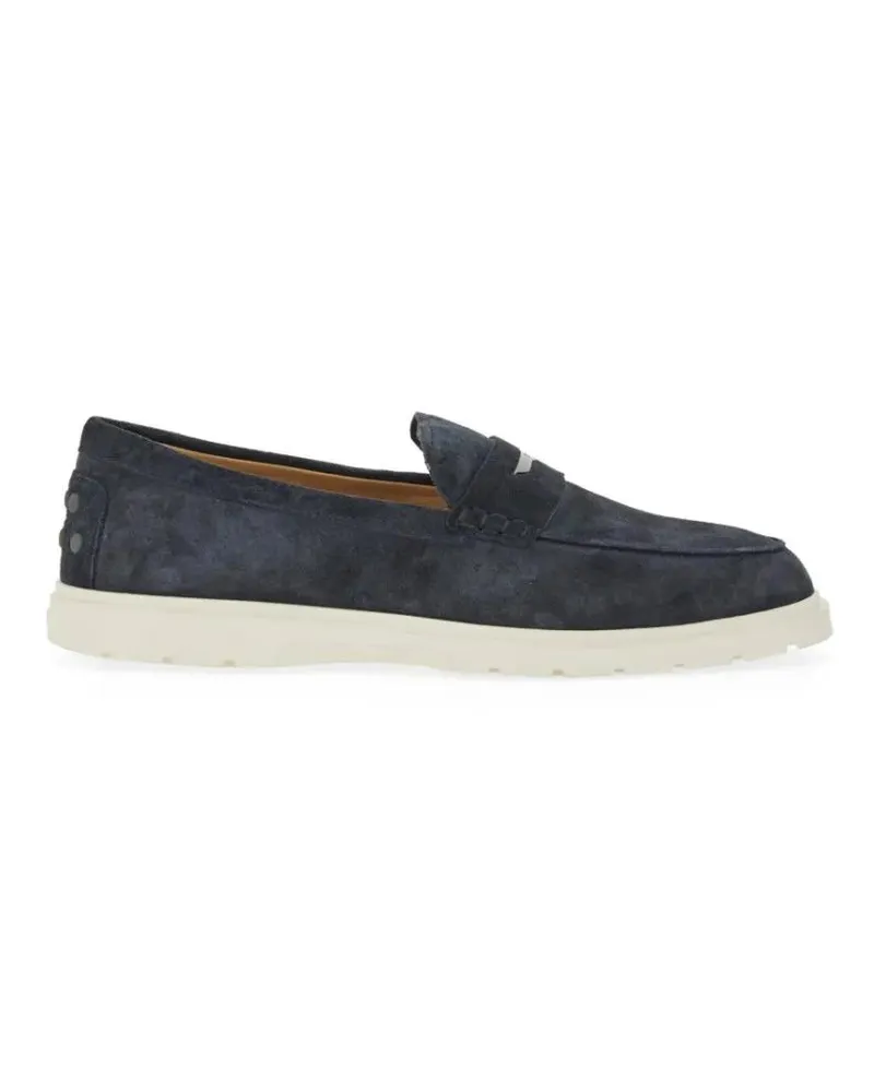 TOD'S Loafer Classic Grey Suede Loafers blau Blau