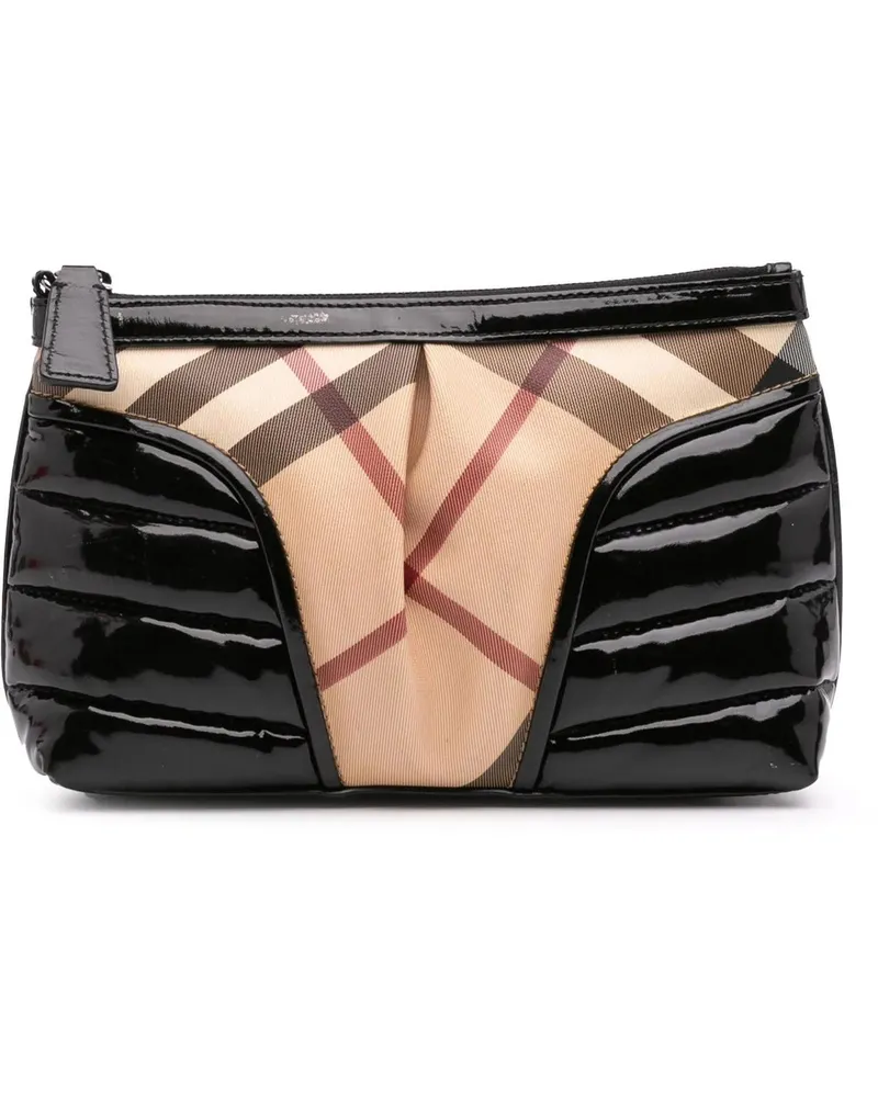 Burberry Clutches Supernova Check Coated Canvas Clutch braun Braun