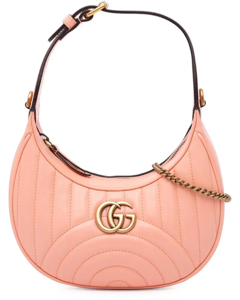 Gucci Hobo Bags 2016-2024 Mini Matelasse Leather GG Marmont Half M rosa Gold