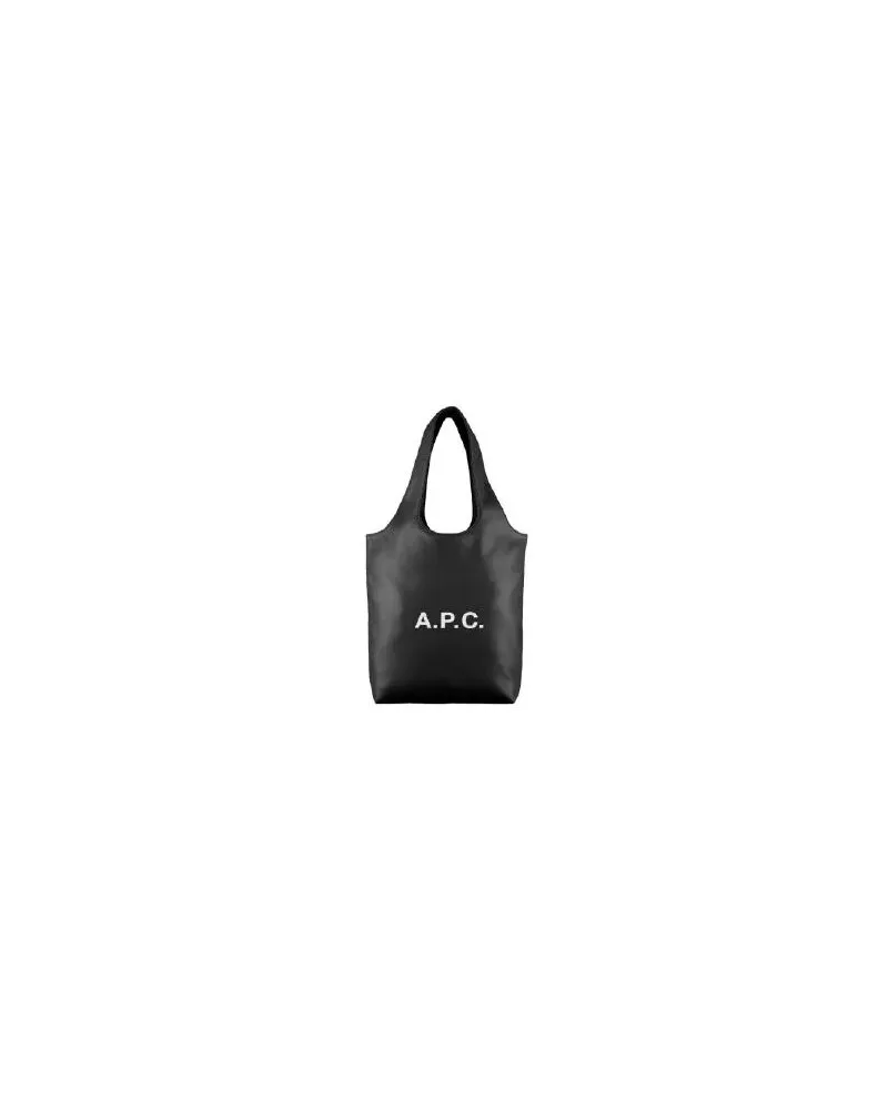 A.P.C. Shopper & Totes Black Faux Leather Tote schwarz Schwarz