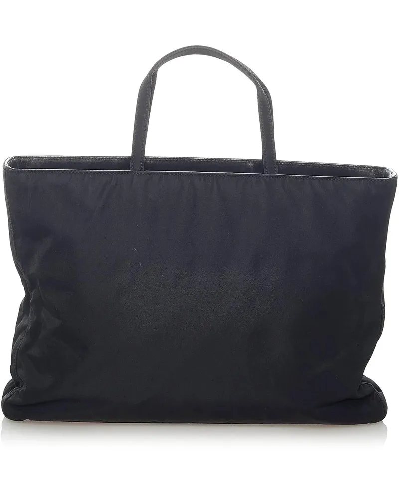 Prada Hobo Bags Nylon Satchel schwarz Schwarz
