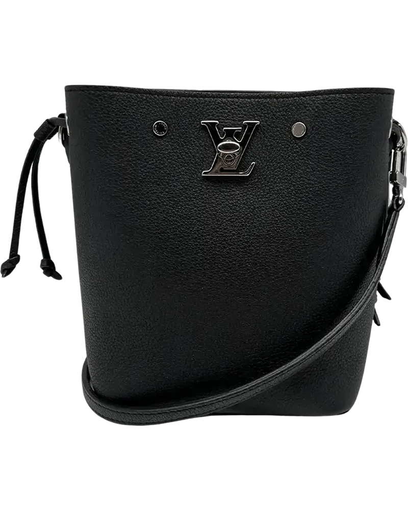 Louis Vuitton Hobo Bags  Nano Lockme Bucket calfskin black / schwarz Schwarz