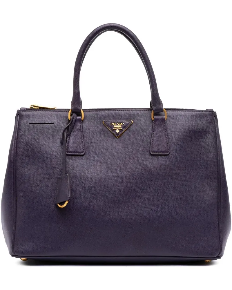 Prada Hobo Bags Medium Saffiano Lux Galleria Double Zip Satchel orange Orange