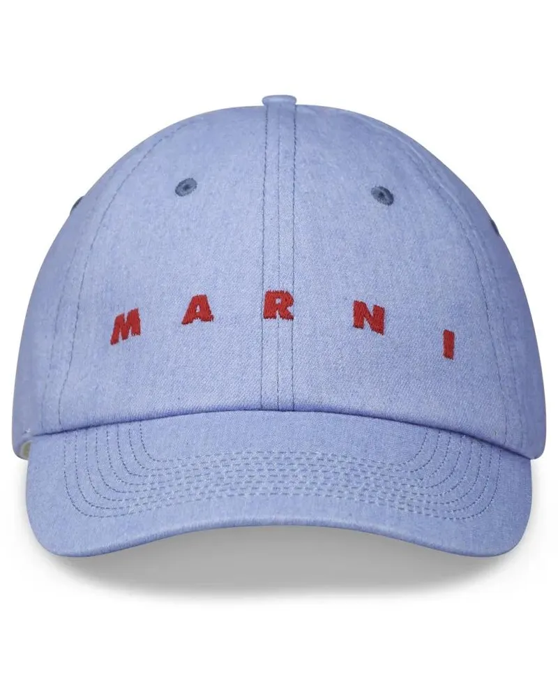 Marni Caps & Mützen Classic Six-Panel Cap With Curved Brim blau Blau