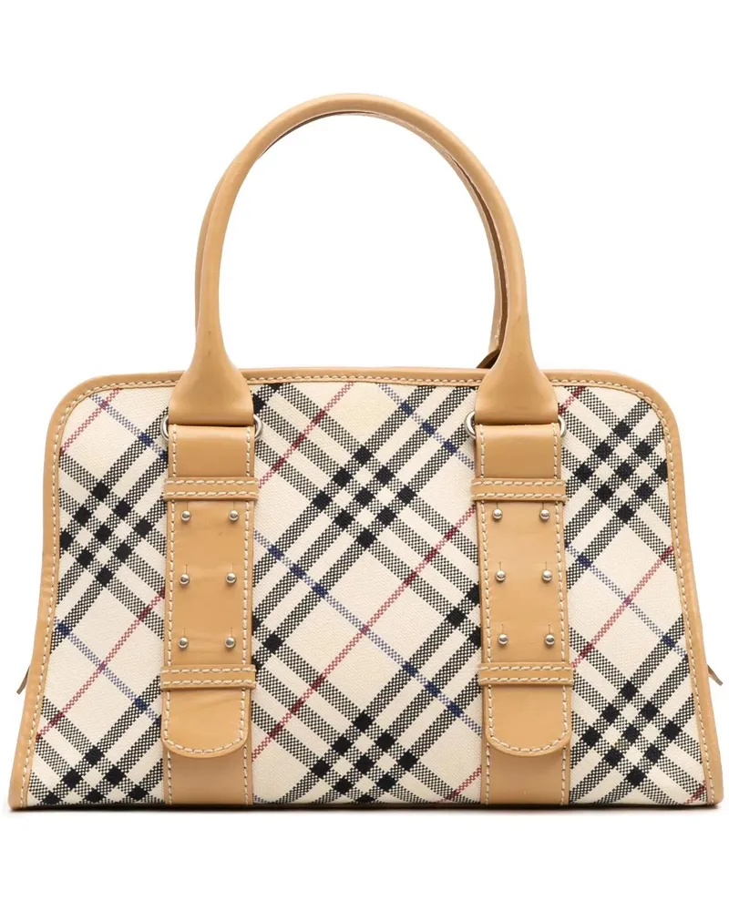 Burberry Crossbody Bags Nova Check Canvas Handbag braun Braun