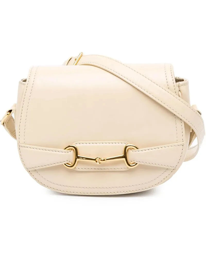 Celine Hobo Bags Small Satinated Calfskin Crecy Flap Crossbody braun Braun