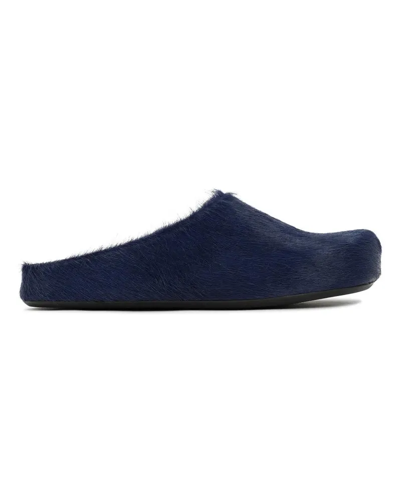 Marni Loafer Calf Hair Mules blau Blau