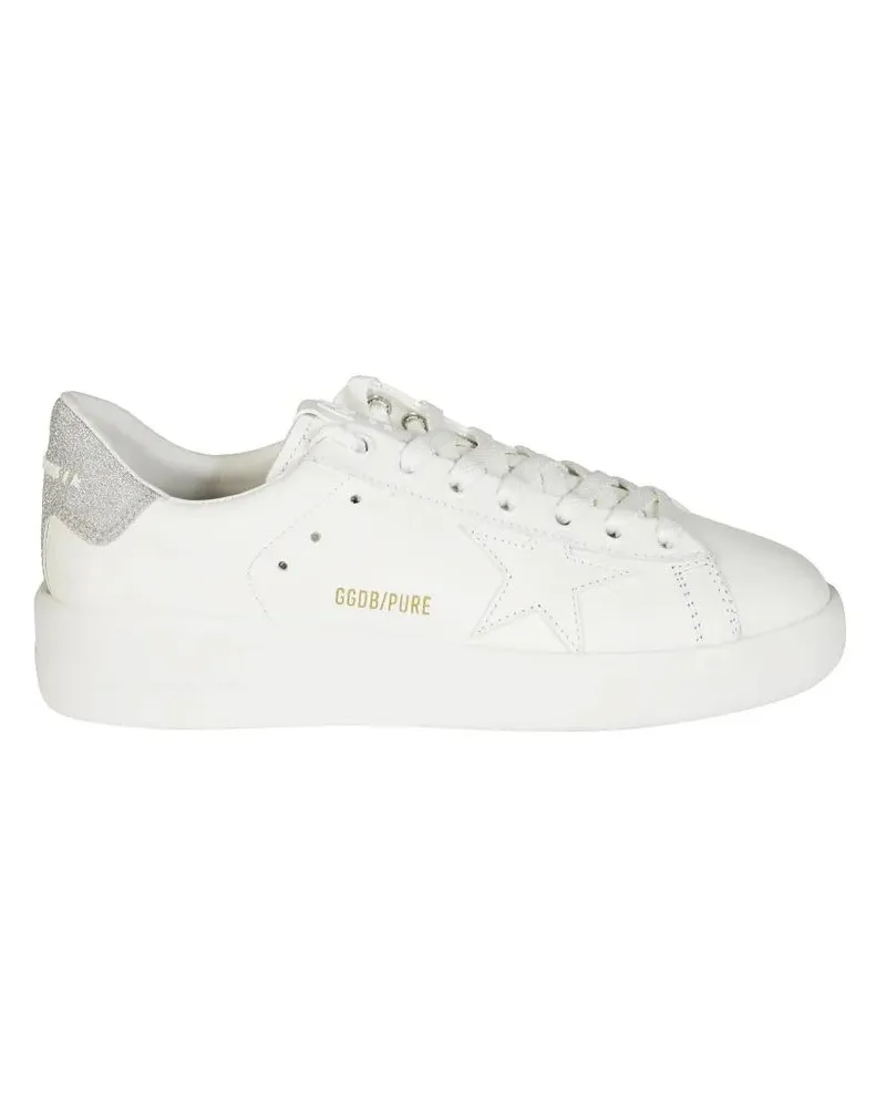 Golden Goose Low-Top Sneaker Pure Star Upper Glitter White Leather Sneakers weiß Weiß
