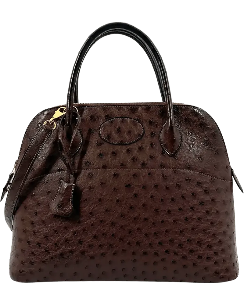 Hermès Crossbody Bags Hermes Bolide 31 ostrich leather brown / very good braun Braun
