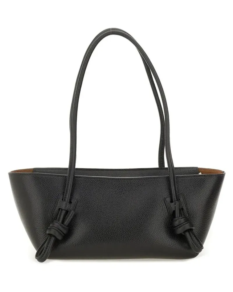 HEREU Hobo Bags Fleca Grainy Bag schwarz Schwarz