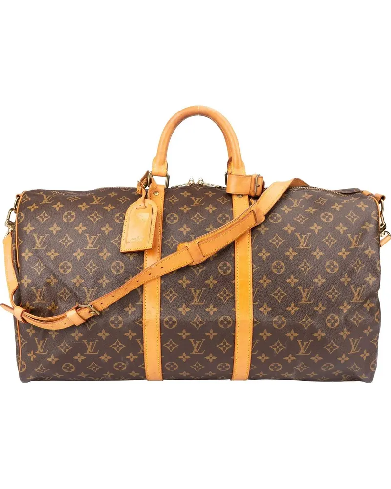 Louis Vuitton Crossbody Bags  Canvas Monogram Keepall 55 Bandoulie braun Braun