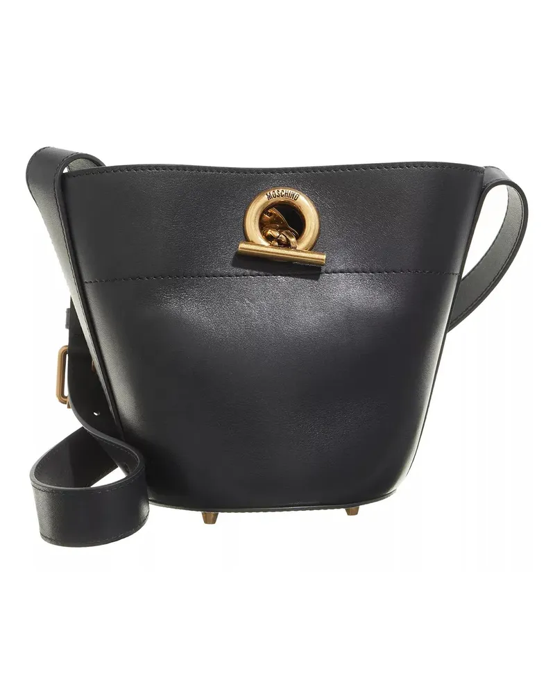 Moschino Crossbody Bags Metal Toggle Shoulder Bag schwarz Schwarz