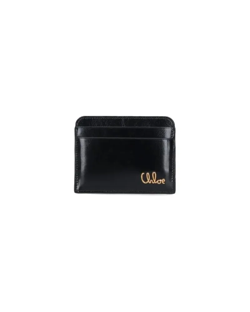 Chloé Portemonnaie "Iconic" Card Holder – Black schwarz Schwarz