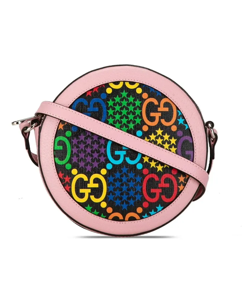 Gucci Hobo Bags GG Supreme Psychedelic Round Crossbody rosa Gold