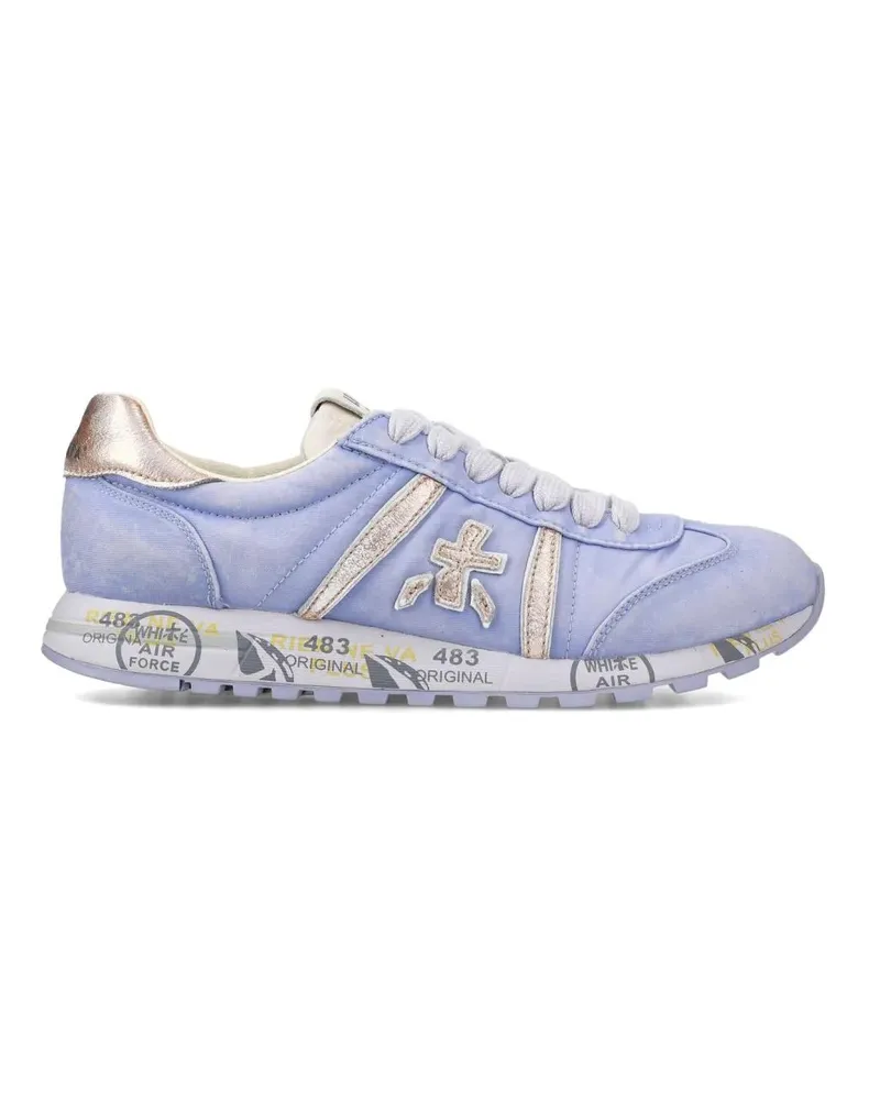 Premiata Low-Top Sneaker Lucy Sneakers In Lilac Suede And Technical Fabric blau Blau
