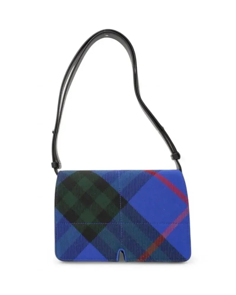 Burberry Hobo Bags Snip Small Check Jacquard Shoulder Bag - Blue blau Blau