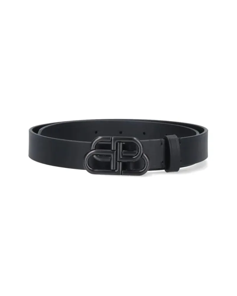 Balenciaga Gürtel "Bb" Thin Belt Black schwarz Schwarz