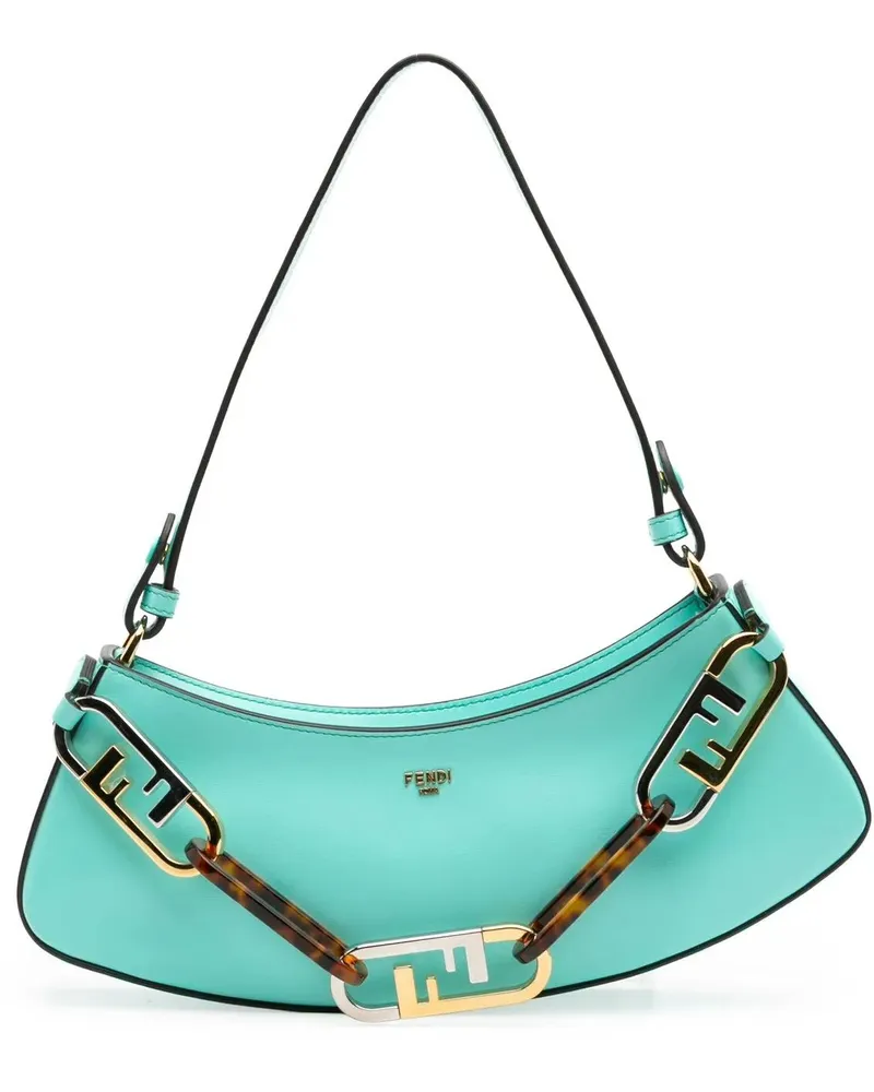 Fendi Hobo Bags Leather OLock Swing Satchel blau Blau