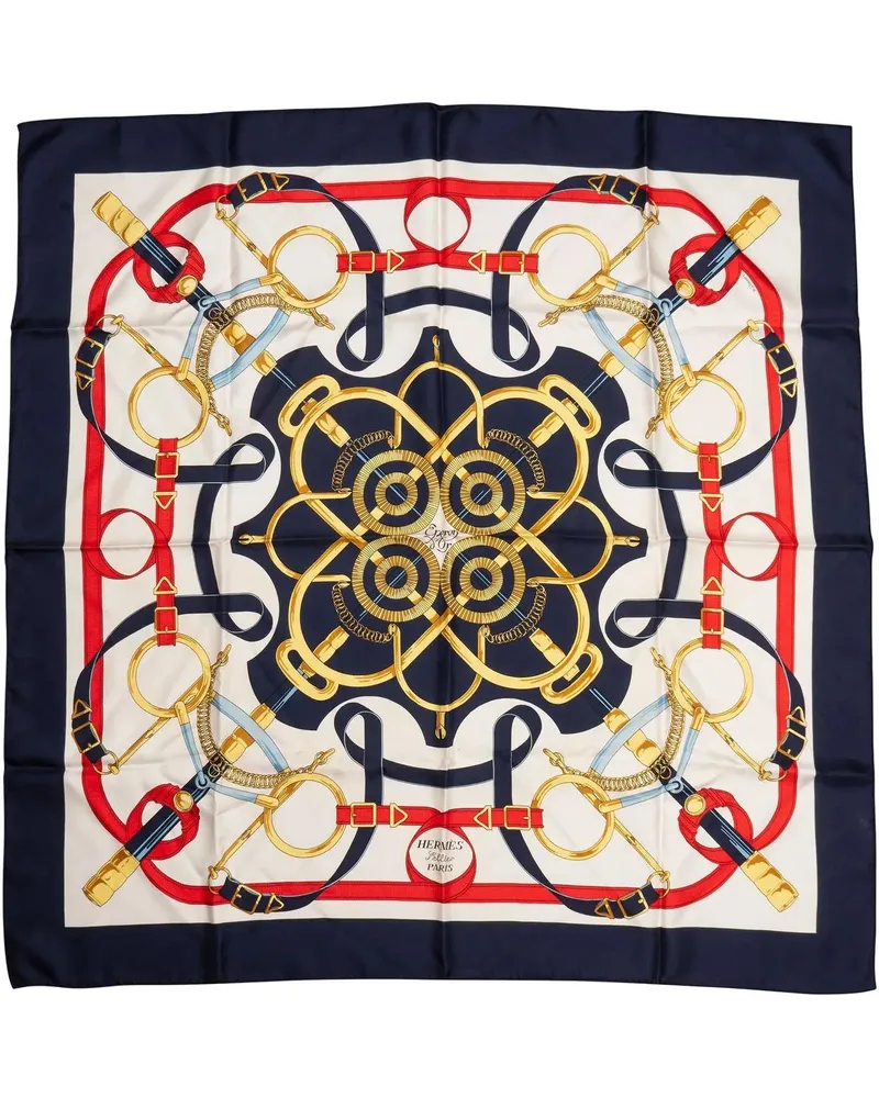 Hermès Tücher & Schals Hermes Classic Eperon d?Or Silk Carre 90 Scarf Tuc blau Blau