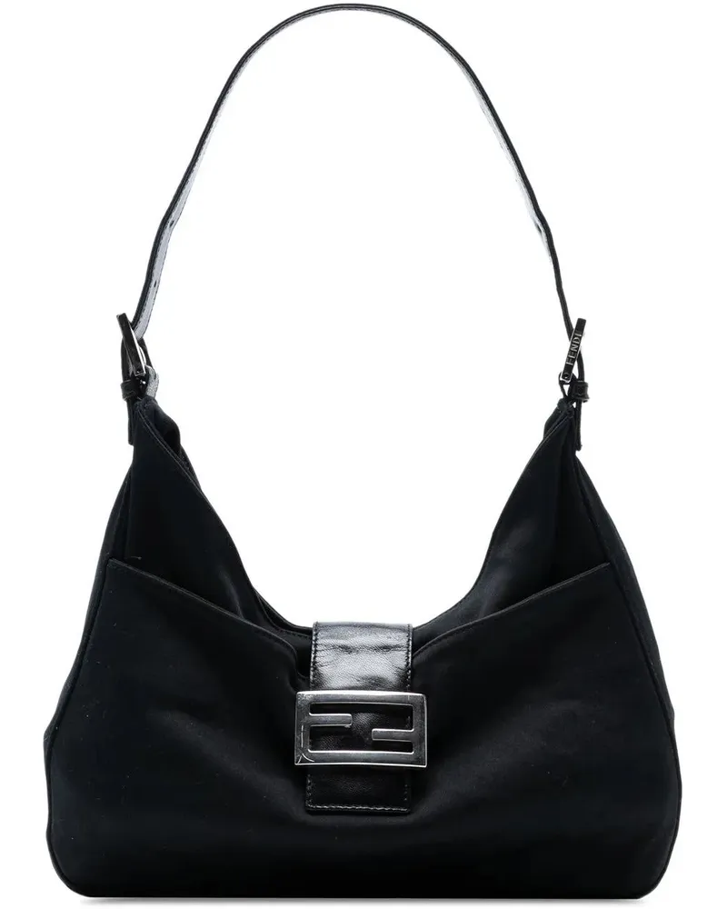Fendi Hobo Bags Neoprene Shoulder Bag schwarz Schwarz