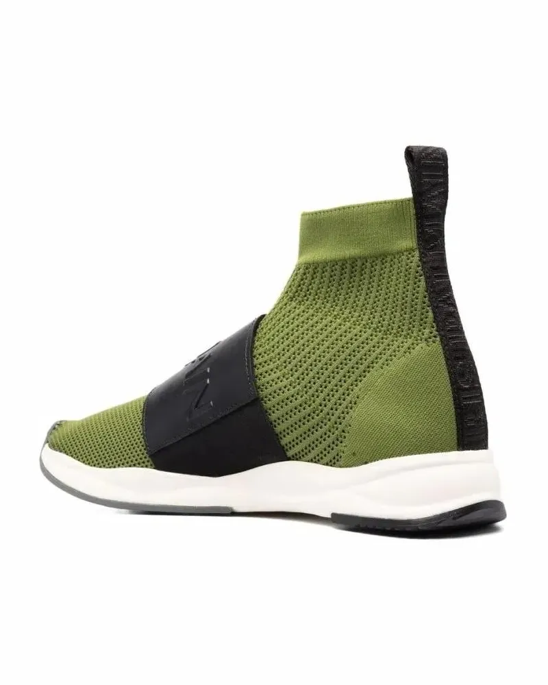 Balmain Low-Top Sneaker Knitted Olive Green Trainers With Modern Design grün Grün