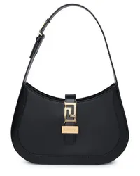 Versace Shopper Black Leather Bag Schwarz