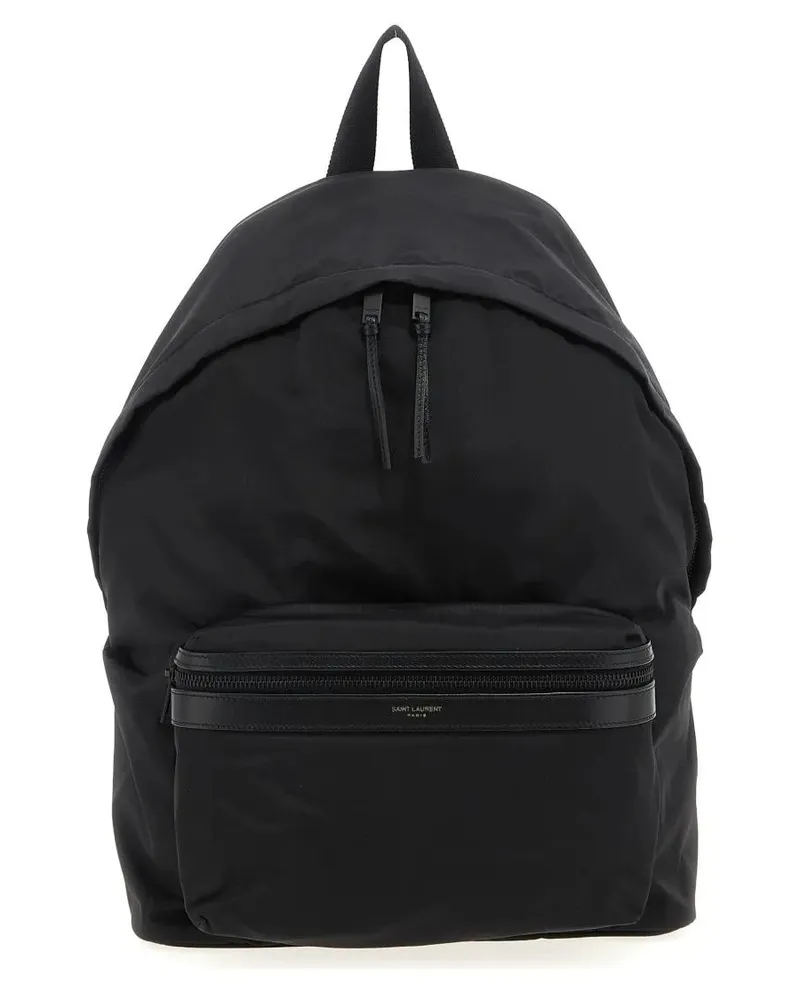 Saint Laurent Rucksäcke 'City' Backpack schwarz Schwarz