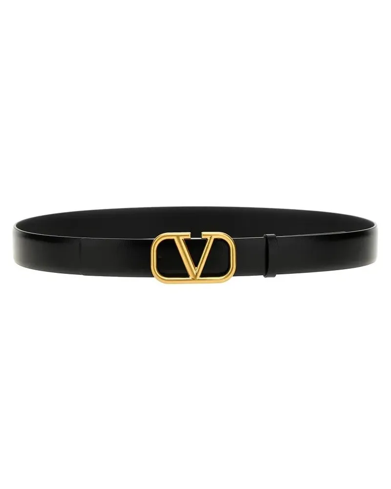 Valentino Garavani Gürtel 'Vlogo Signature' Belt schwarz Schwarz
