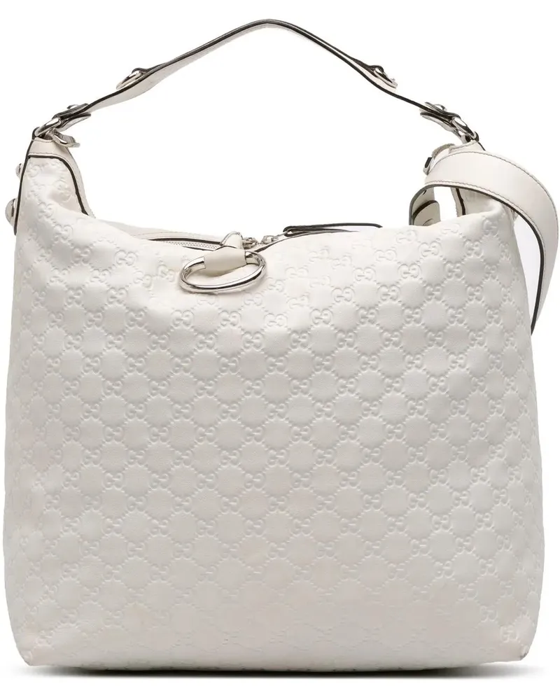 Gucci Hobo Bags Large ssima Icon Bit Hobo weiß Weiß