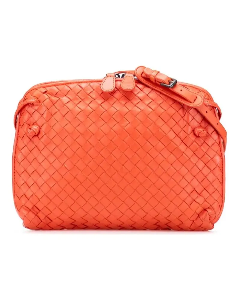 Bottega Veneta Hobo Bags Nappa Intrecciato Nodini Crossbody orange Orange