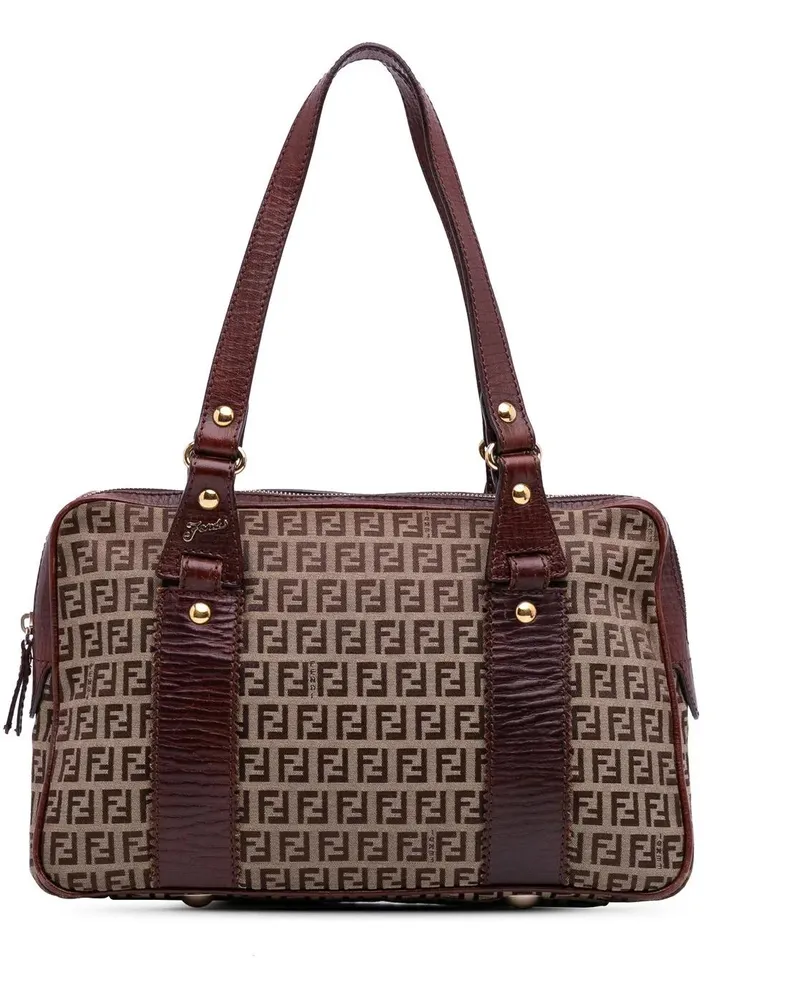 Fendi Crossbody Bags Zucchino Canvas Handbag braun Braun