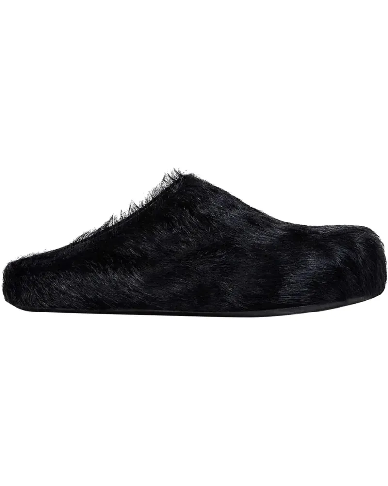 Marni Slipper & Pantoletten Fussbett Sabot Black schwarz Schwarz