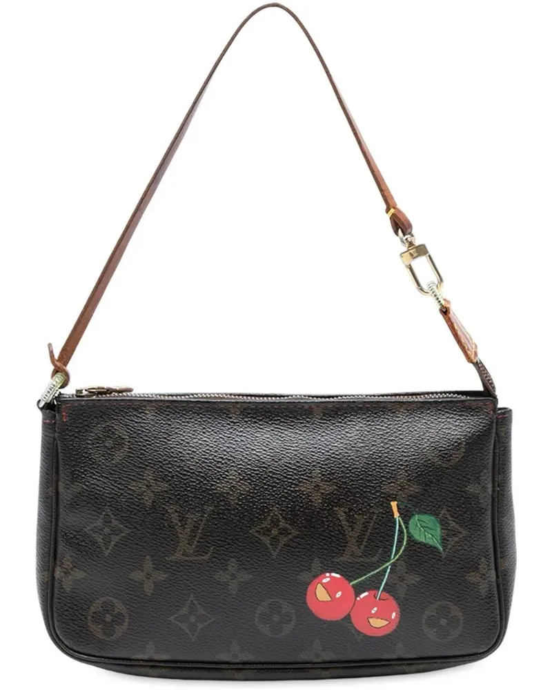Louis Vuitton Hobo Bags Takashi Murakami Monogram Cherry Pochette Accessoi braun Braun