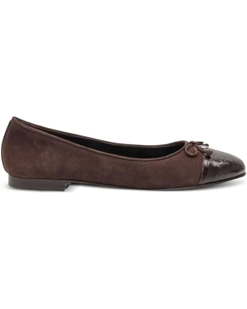 Tory Burch Ballerina Flats With Contrasting Toe schwarz Schwarz
