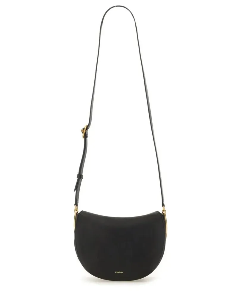 WANDLER Hobo Bags Curved Silhouette Black Leather Tote With Adjustab schwarz Schwarz