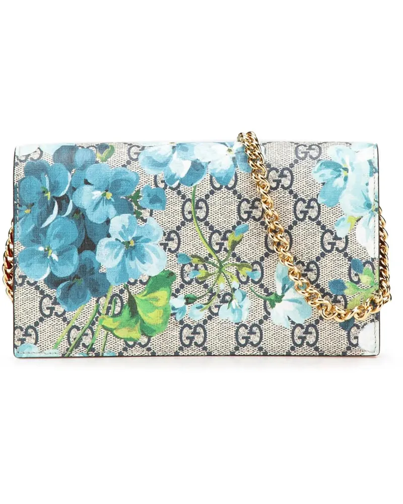 Gucci Hobo Bags GG Supreme Blooms Wallet on Chain braun Braun