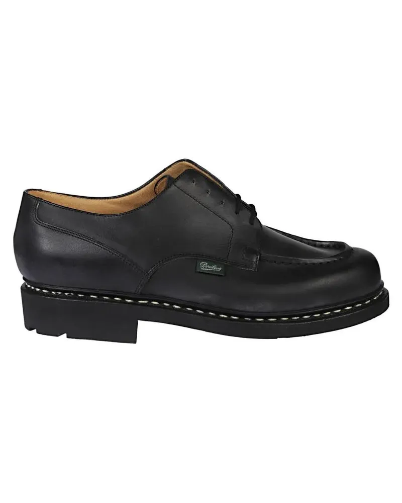 Paraboot Chambord Shoe In Vintage-Effect Calfskin schwarz Schwarz
