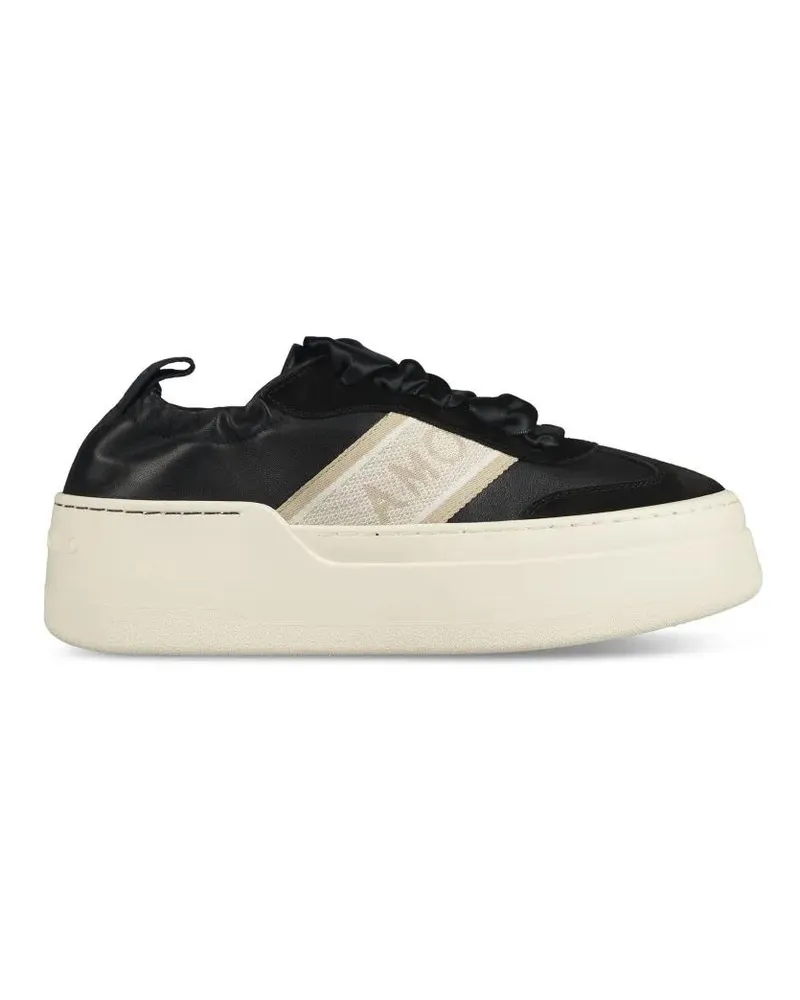 Ferragamo Low-Top Sneaker Black Sneakers With Platform Sole schwarz Schwarz