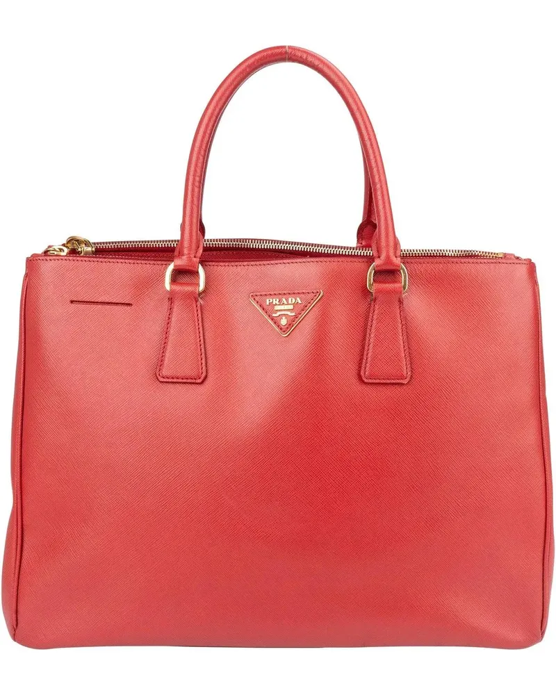 Prada Crossbody Bags  Red Saffiano Leather Galleria Handbag rot Rot