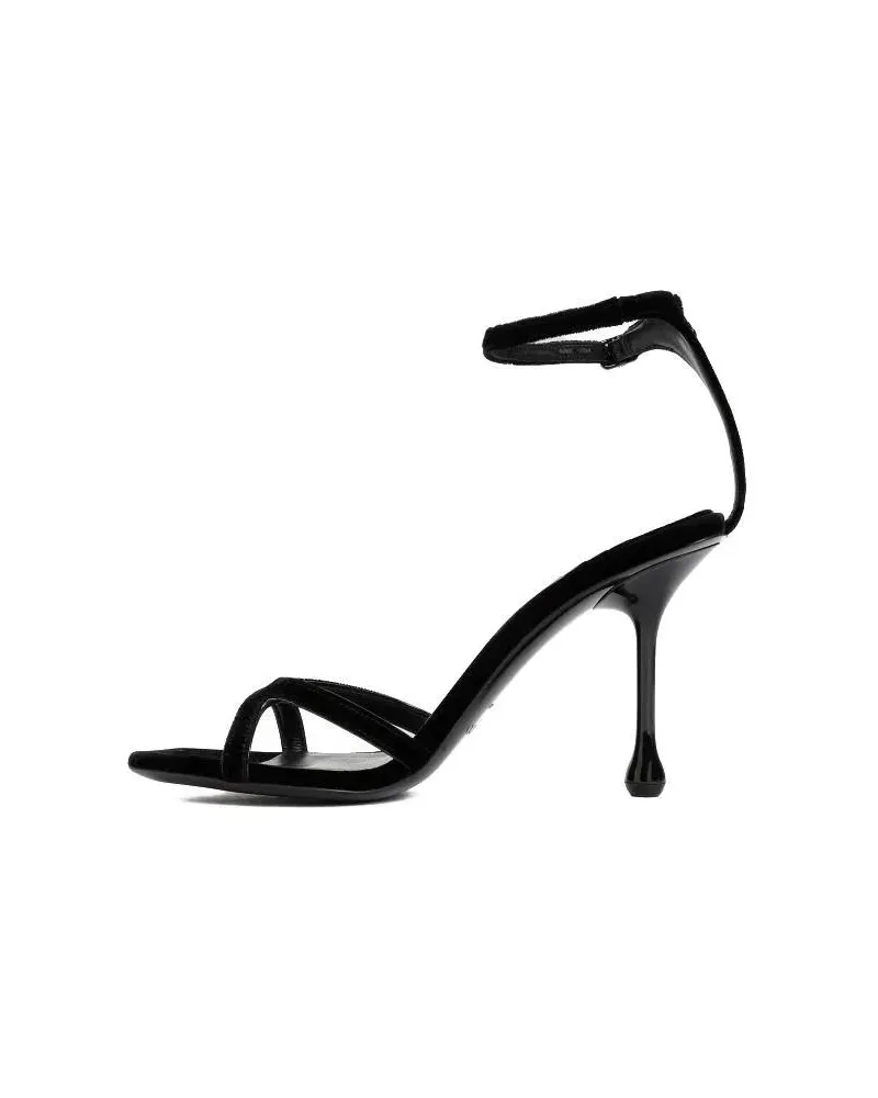 Jimmy Choo Sandalen & Sandaletten Black Velvet Ixia 95 Sandal Schwarz