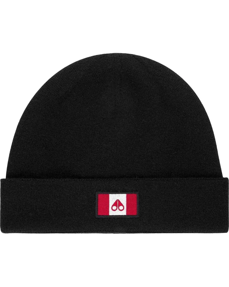 Moose Knuckles Caps & Mützen Ferris Beanie Black schwarz Schwarz