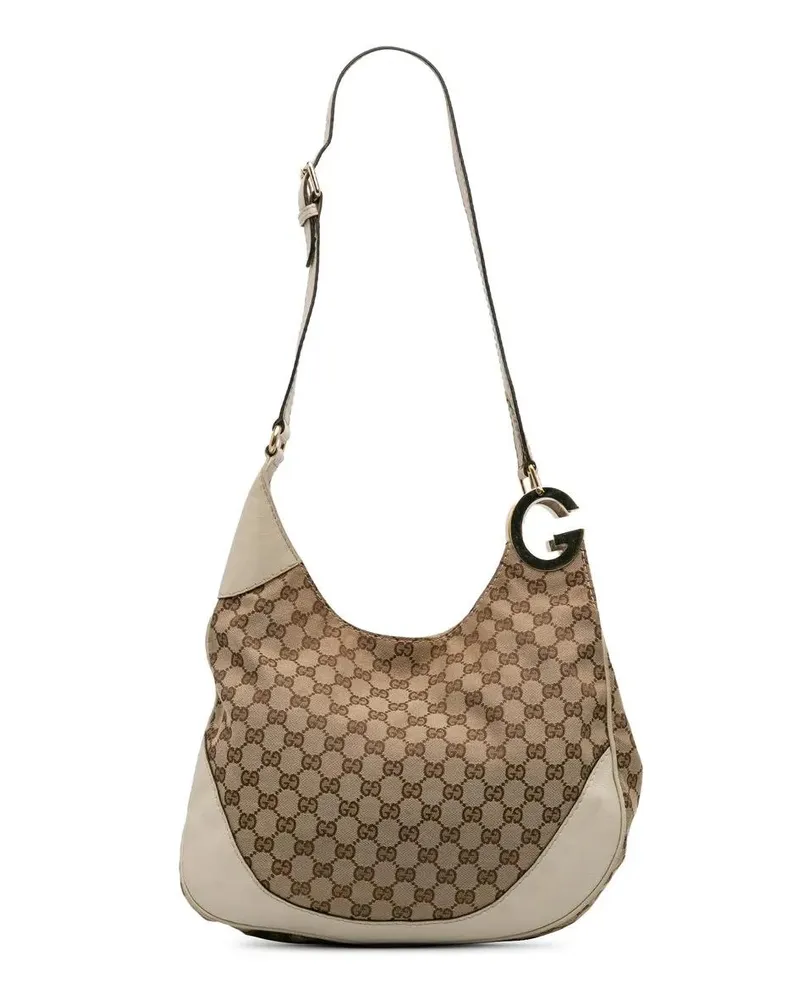 Gucci Hobo Bags GG Canvas Charlotte Crossbody braun Braun