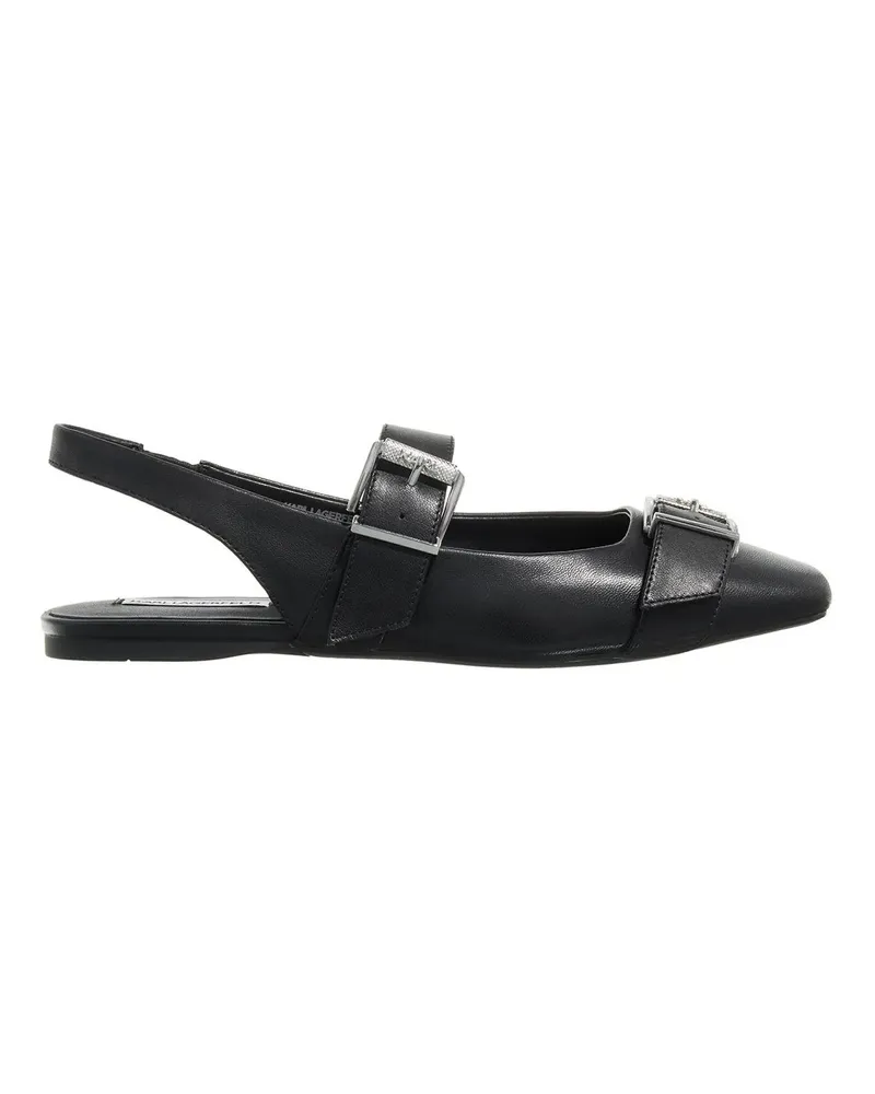 Karl Lagerfeld Konnie Double Buckle Sling schwarz Schwarz