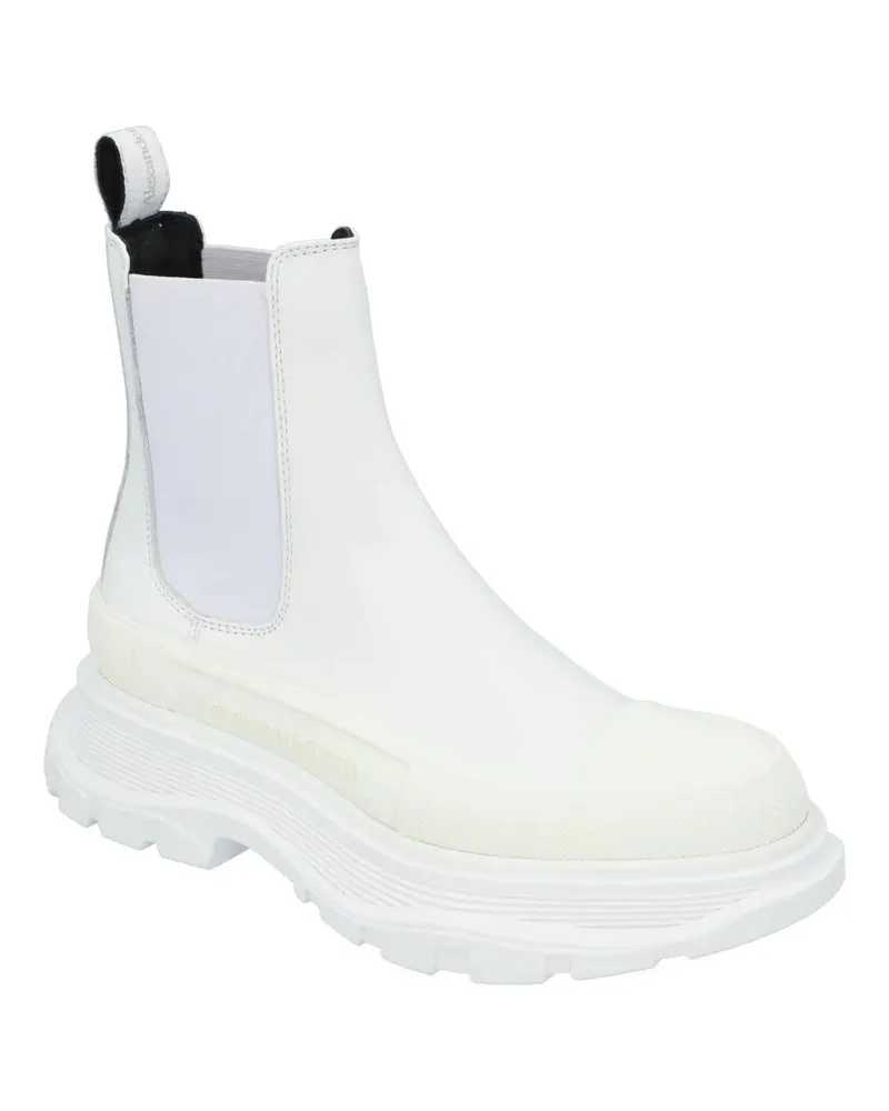 Alexander McQueen Stiefel Tread Chelsea Boots 'White' weiß Weiß