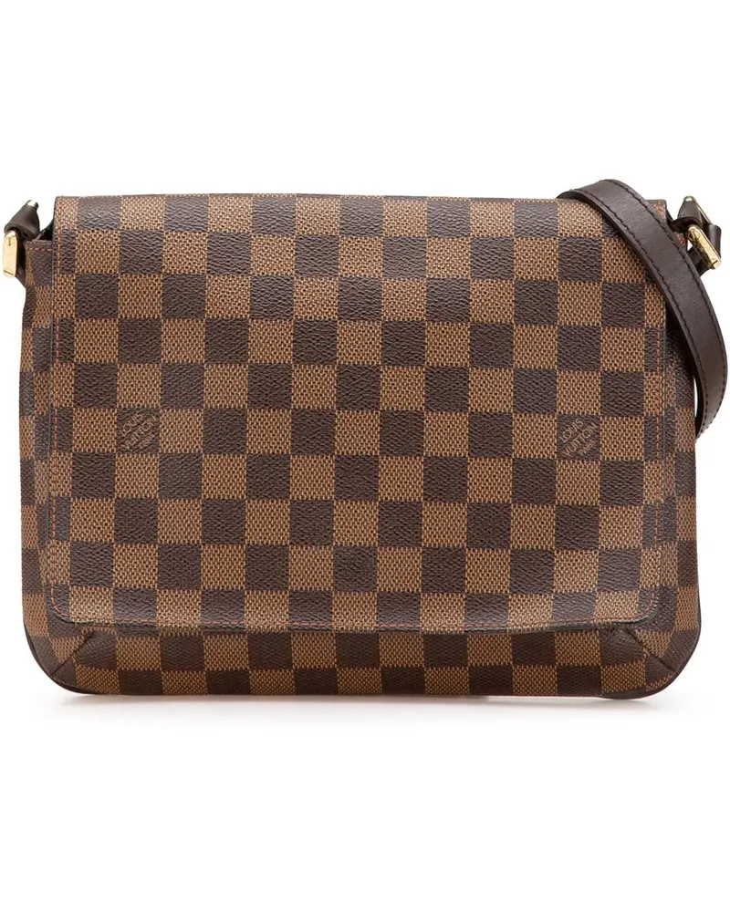 Louis Vuitton Hobo Bags 2003 Damier Ebene Musette Tango Short Strap braun Braun
