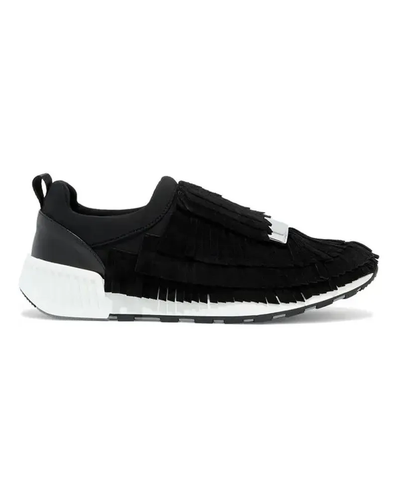 Sergio Rossi Low-Top Sneaker Sr1 Running Sneakers With Textured Fringe schwarz Schwarz