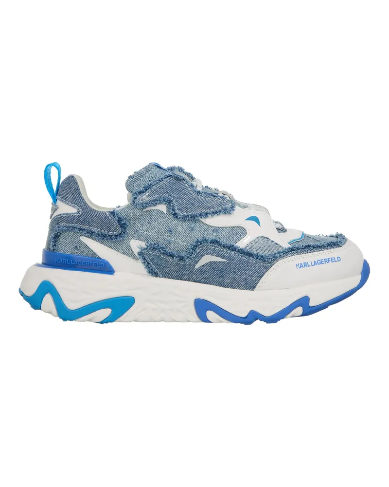 Karl Lagerfeld Low-Top Sneaker Blaze Strike Lace Denim Mix blau Blau